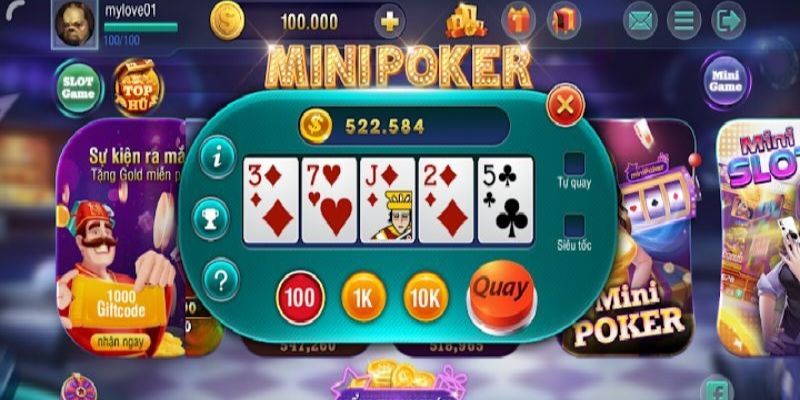 Khám phá thế giới game slot Mini Poker B52 đầy hứng khởi